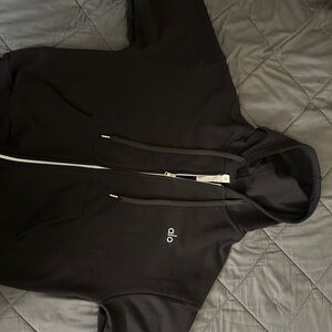 ALO Yoga Men's Black Zip-Up Sweater